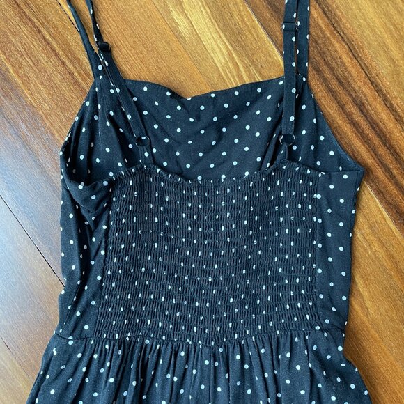 Old Navy Sz XS Spaghetti Strap Black / White Polka Dot Jumpsuit - Picture 5 of 8